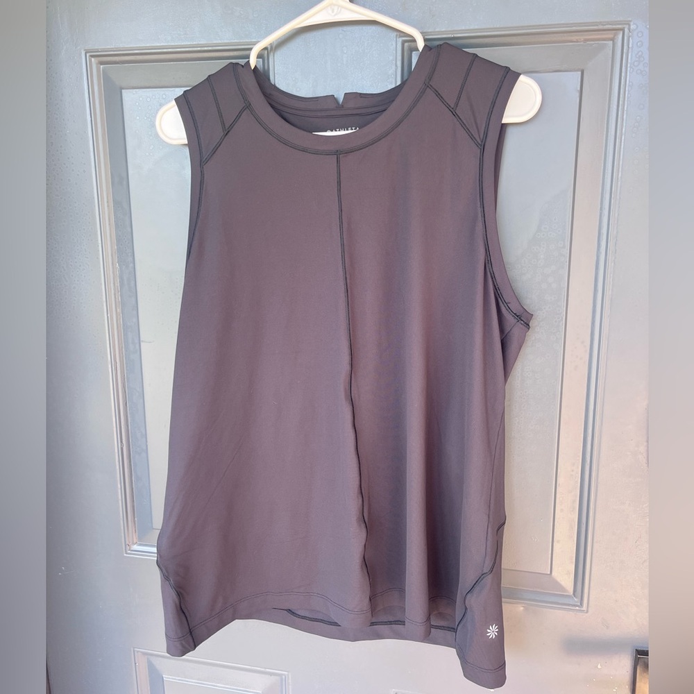 Athleta Charcoal Sleeveless Crew Tank